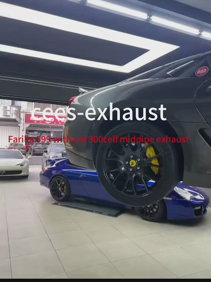 CEES Exhaust Pipe For Ferrari 599 GTB/GTO 2006-2016 X Pipe with catalyst 304 Stainless Steel Car Exhaust System