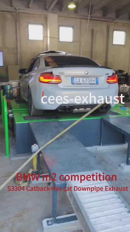 cees for BMW M2C/M2 Competition F87 S55 3.0T 2020-2024 Stainless Steel Downpipe Exhaust System