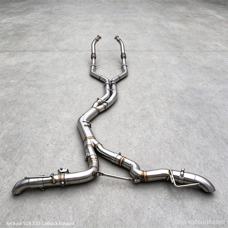 Audi SQ5 8Y 3.0T Valved Sport Exhaust System (No Muffler) 2018-2024