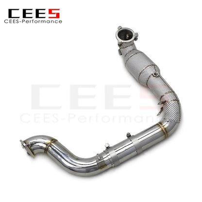 CEES 304Stainless Steel Performance Exhaust Downpipe System For Mercedes-Benz A35 AMG 2.0T 2020-2023 with catalyst Exhaust Pipe