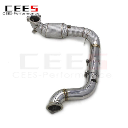 CEES 304Stainless Steel Performance Exhaust Downpipe System For Mercedes-Benz A35 AMG 2.0T 2020-2023 with catalyst Exhaust Pipe