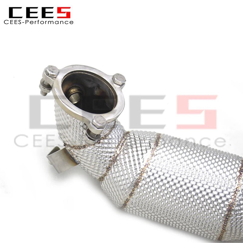 CEES 304Stainless Steel Performance Exhaust Downpipe System For Mercedes-Benz A35 AMG 2.0T 2020-2023 with catalyst Exhaust Pipe
