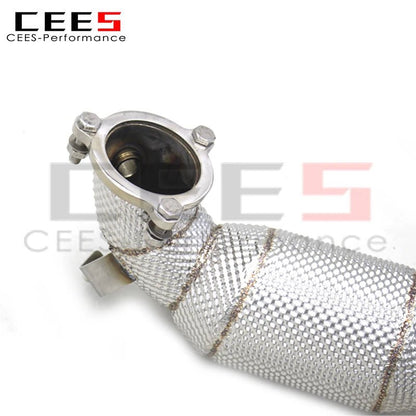 CEES 304Stainless Steel Performance Exhaust Downpipe System For Mercedes-Benz A35 AMG 2.0T 2020-2023 with catalyst Exhaust Pipe