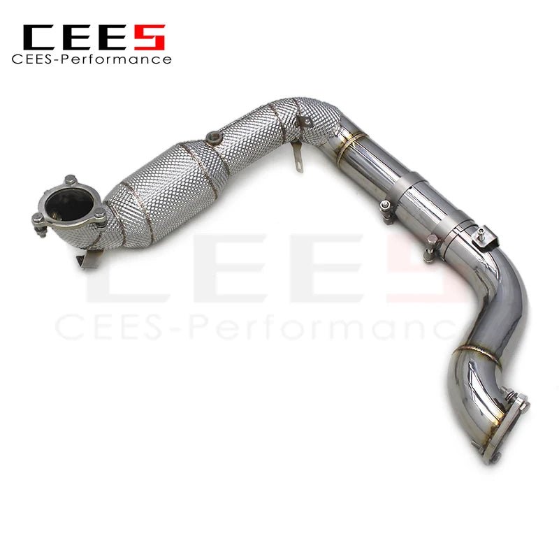 CEES 304Stainless Steel Performance Exhaust Downpipe System For Mercedes-Benz A35 AMG 2.0T 2020-2023 with catalyst Exhaust Pipe