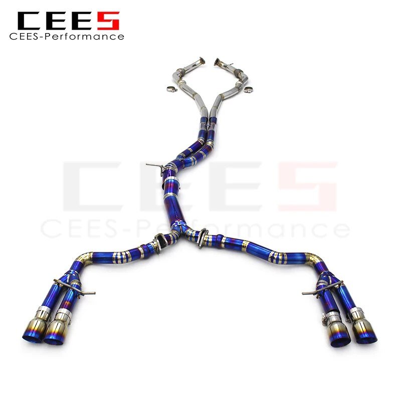 CEES Catback Exhaust Downpipe for Audi S4/S5 B9 3.0T 2019-2023 Tuning Performance Titanium Racing Car Pipe Exhaust System