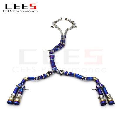 CEES Catback Exhaust Downpipe for Audi S4/S5 B9 3.0T 2019-2023 Tuning Performance Titanium Racing Car Pipe Exhaust System