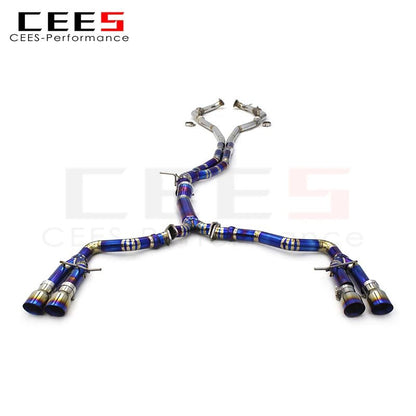 CEES Catback Exhaust Downpipe for Audi S4/S5 B9 3.0T 2019-2023 Tuning Performance Titanium Racing Car Pipe Exhaust System