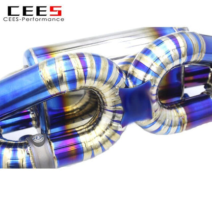 CEES Catback Exhaust System For Audi R8 V8/V10 4.2/5.2 2010-2023 escape Titanium Exhaust Pipe Muffler Exhaust valve control