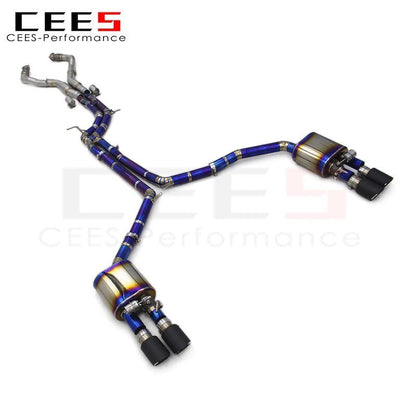 CEES Catback Exhaust System For Audi S4/S5 B9 3.0T 2019-2023 Titanium alloy Exhaust Downpipe Front Pipe Muffler Escape