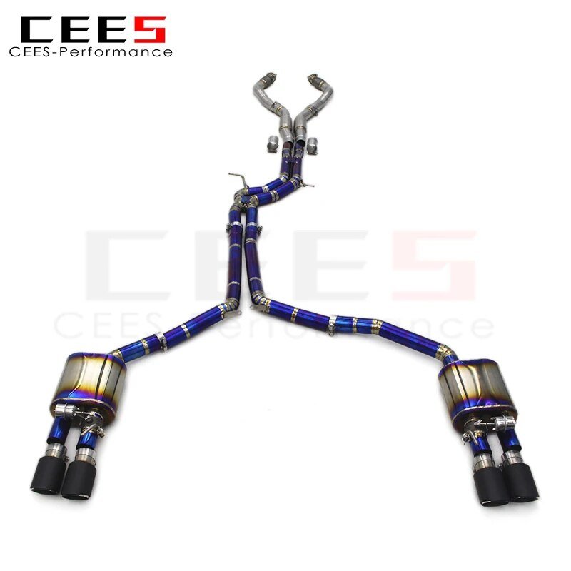 CEES Catback Exhaust System For Audi S4/S5 B9 3.0T 2019-2023 Titanium alloy Exhaust Downpipe Front Pipe Muffler Escape