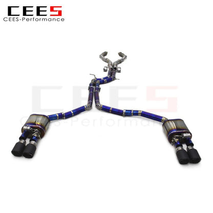 CEES Catback Exhaust System For Audi S4/S5 B9 3.0T 2019-2023 Titanium alloy Exhaust Downpipe Front Pipe Muffler Escape