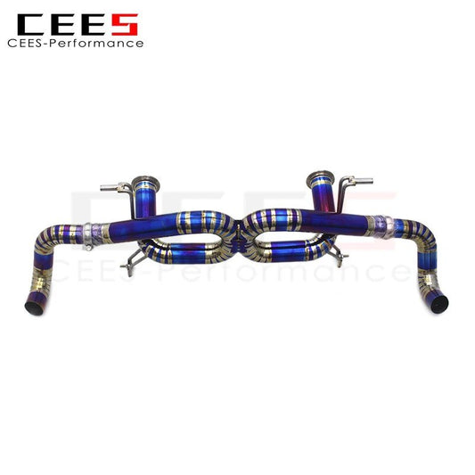 CEES Catback Exhaust System Titanium Exhaust Pipe Muffler For Audi R8 V10 5.2 2020-2023 High Performance Exhaust Pipe