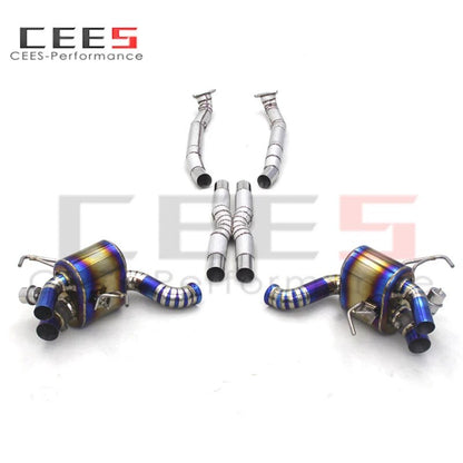 CEES Catback Exhaust X Pipe Downpipe for Ferrari California 4.3L 2009-2014 Racing Titanium Escape Exhaust Pipe Muffler