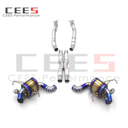CEES Catback Exhaust X Pipe Downpipe for Ferrari California 4.3L 2009-2014 Racing Titanium Escape Exhaust Pipe Muffler