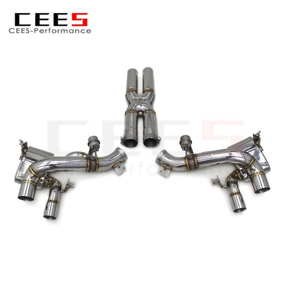 CEES Catback Exhaust XPipe For Ferrari GTC4 Lusso/Lusso T 6.3 2016- Escape Muffler Exhaust Pipe with vacuum Valve