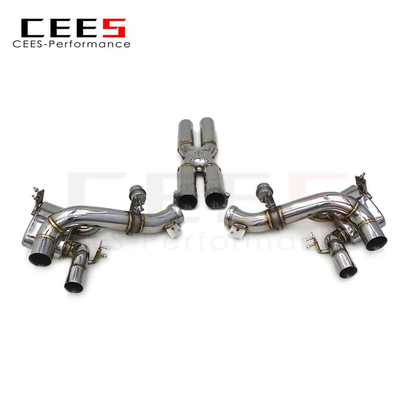 CEES Catback Exhaust XPipe For Ferrari GTC4 Lusso/Lusso T 6.3 2016- Escape Muffler Exhaust Pipe with vacuum Valve