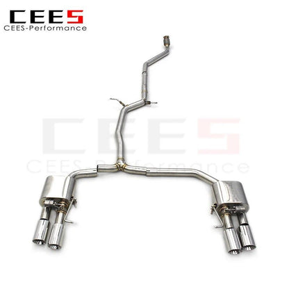 CEES Catback Exhaust for Audi A4/A5 B8/B9 2.0T 2016-2023 Tuning Stainless Steel High Performance Exhaust Pipe Valve Muffler