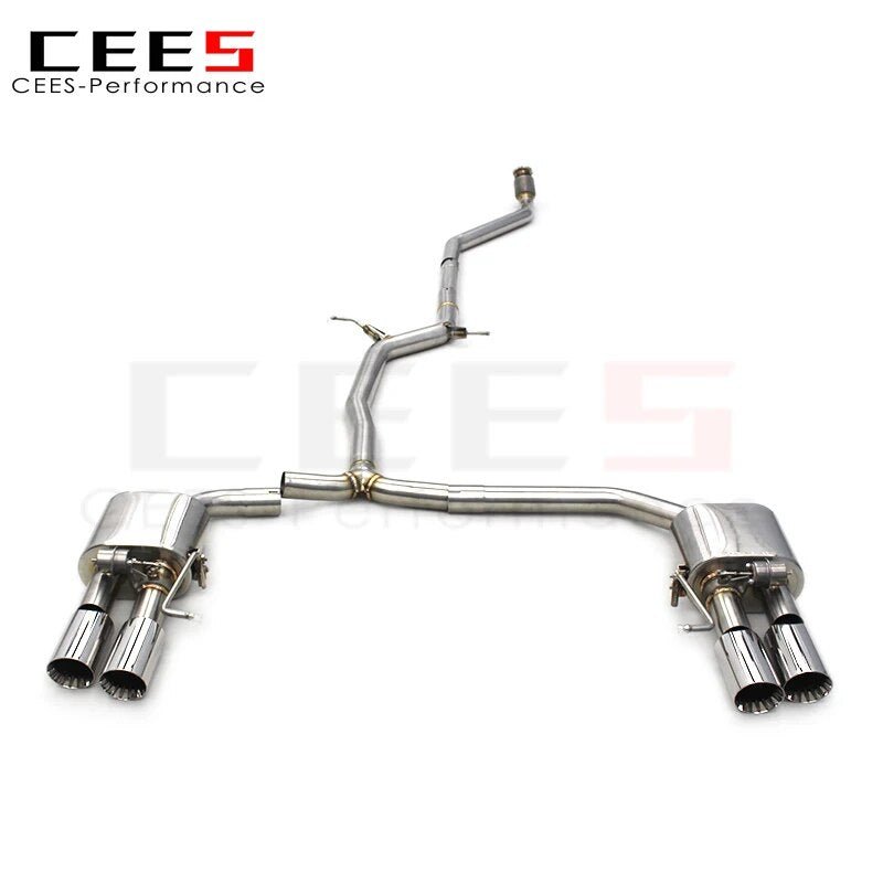 CEES Catback Exhaust for Audi A4/A5 B8/B9 2.0T 2016-2023 Tuning Stainless Steel High Performance Exhaust Pipe Valve Muffler