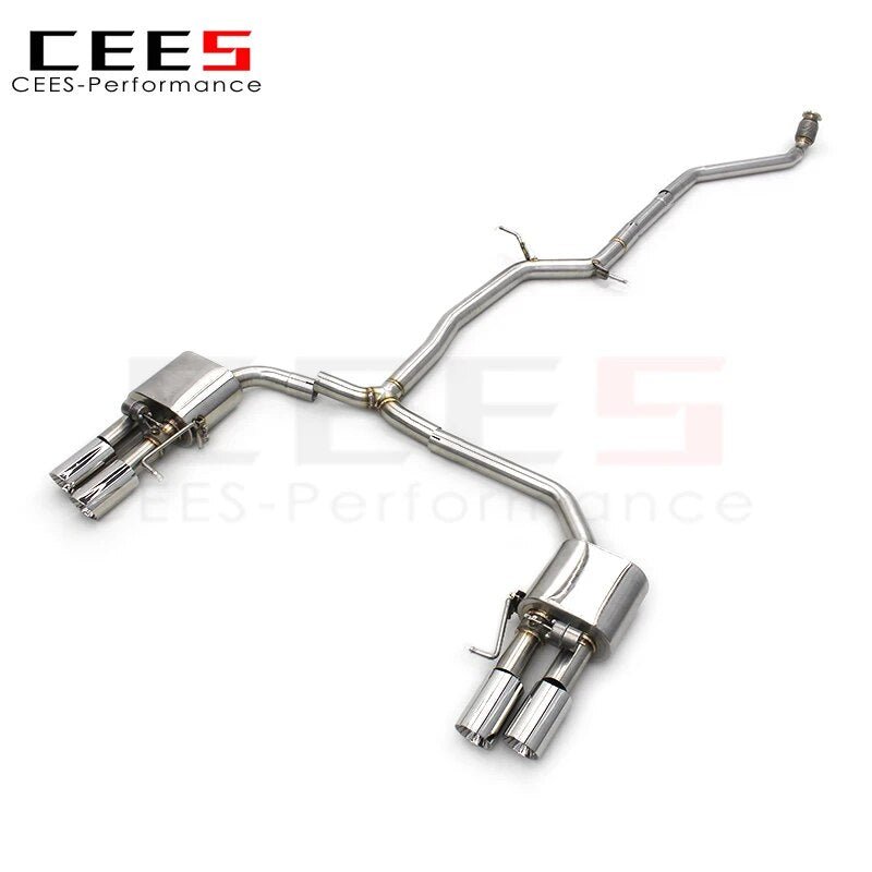 CEES Catback Exhaust for Audi A4/A5 B8/B9 2.0T 2016-2023 Tuning Stainless Steel High Performance Exhaust Pipe Valve Muffler