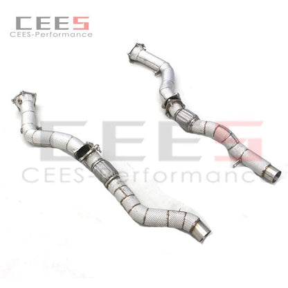 CEES Catless Downpipe For Porsche Cayenne 957 2006-2010 Stainless Steel Car Exhaust Pipes Downpipes without catalyst Systems