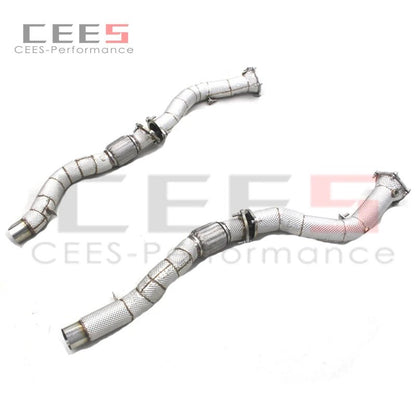 CEES Catless Downpipe For Porsche Cayenne 957 2006-2010 Stainless Steel Car Exhaust Pipes Downpipes without catalyst Systems