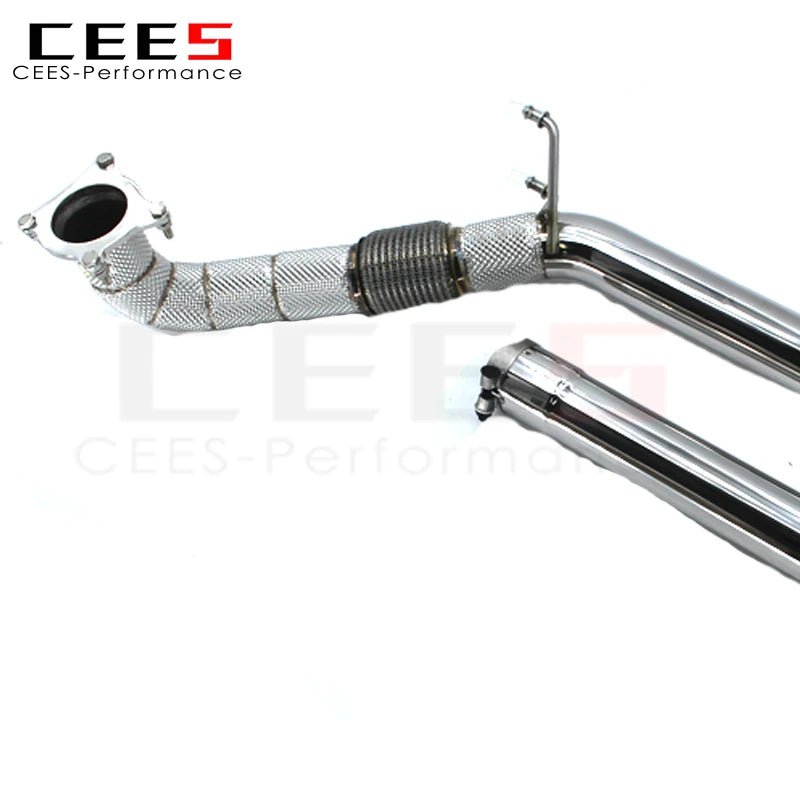 CEES Catless Exhaust Downpipe For Audi TT 8G 2.0T 2014-2016 Boska Performance 304 Stainless Steel Downpipes without catalyst