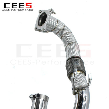 CEES Catless Exhaust Downpipe For Audi TT 8G 2.0T 2014-2016 Performance 304 Stainless Steel Downpipes without catalyst