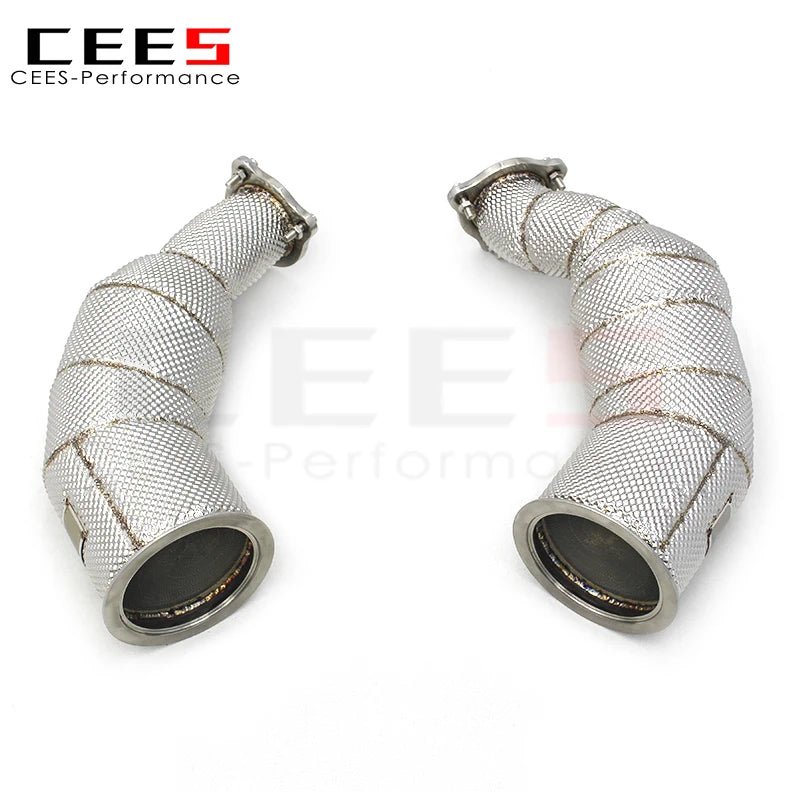 CEES Catted Exhaust Downpipe For AUDI RS5 2.9T 2019-2022 Stainless Steel High flow downpipe with catalyst Car Exhaust Pipe