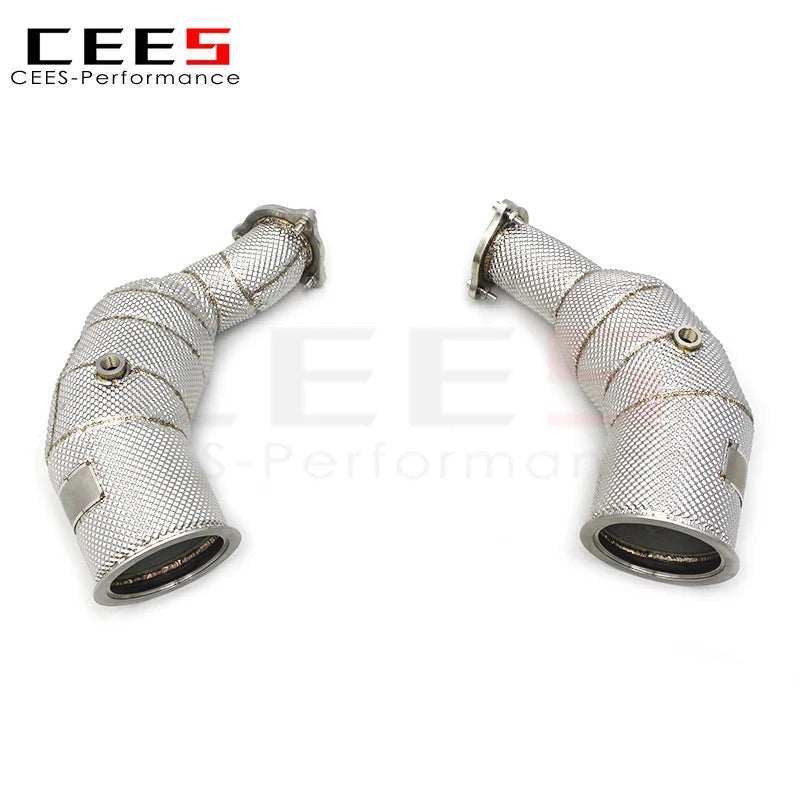 CEES Catted Exhaust Downpipe For AUDI RS5 2.9T 2019-2022 Stainless Steel High flow downpipe with catalyst Car Exhaust Pipe