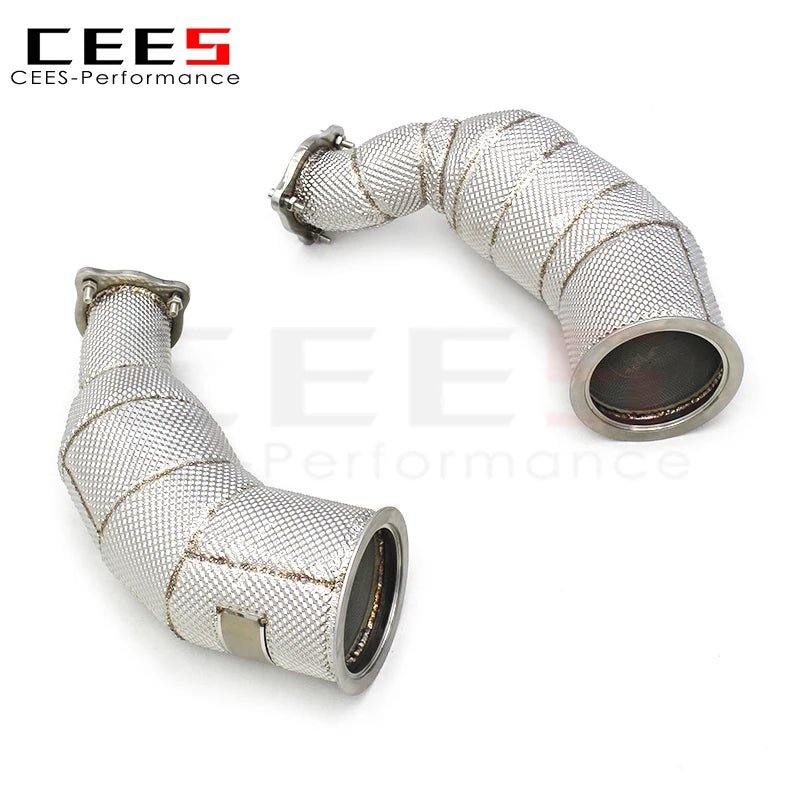 CEES Catted Exhaust Downpipe For AUDI RS5 2.9T 2019-2022 Stainless Steel High flow downpipe with catalyst Car Exhaust Pipe