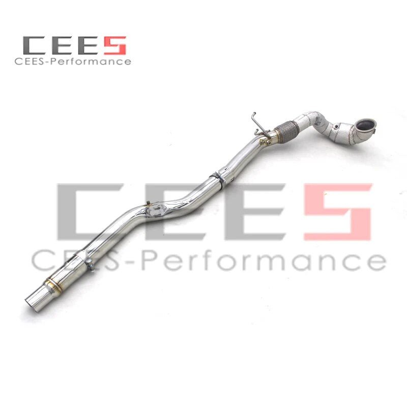 CEES Downpipe Exhaust Pipe Downpipe with catalyst Exhaust System For VW GOLF 8R 2019-2022 Stainless Steel