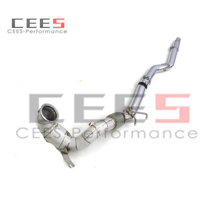 CEES Downpipe Exhaust Pipe Downpipe with catalyst Exhaust System For VW GOLF 8R 2019-2022 Stainless Steel