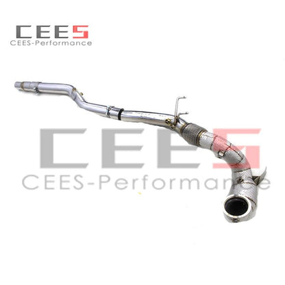 CEES Downpipe Exhaust Pipe Downpipe with catalyst Exhaust System For VW GOLF 8R 2019-2022 Stainless Steel