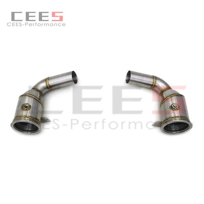 CEES Downpipe For PORSCHE 911 992 Turbo 2020-2023 Racing Exhaust Pipe Stainless Steel Exhaust Downpipe without catalyst