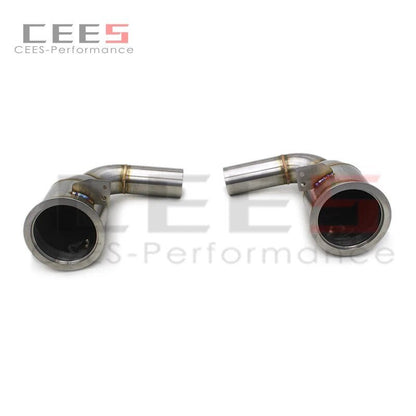 CEES Downpipe For PORSCHE 911 992 Turbo 2020-2023 Racing Exhaust Pipe Stainless Steel Exhaust Downpipe without catalyst