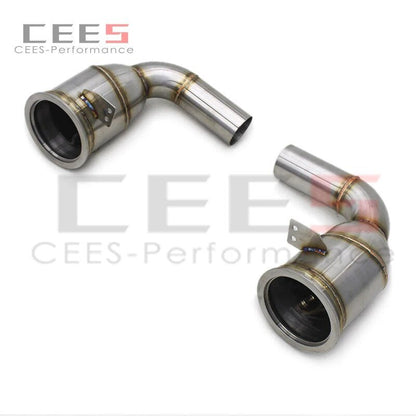 CEES Downpipe For PORSCHE 911 992 Turbo 2020-2023 Racing Exhaust Pipe Stainless Steel Exhaust Downpipe without catalyst