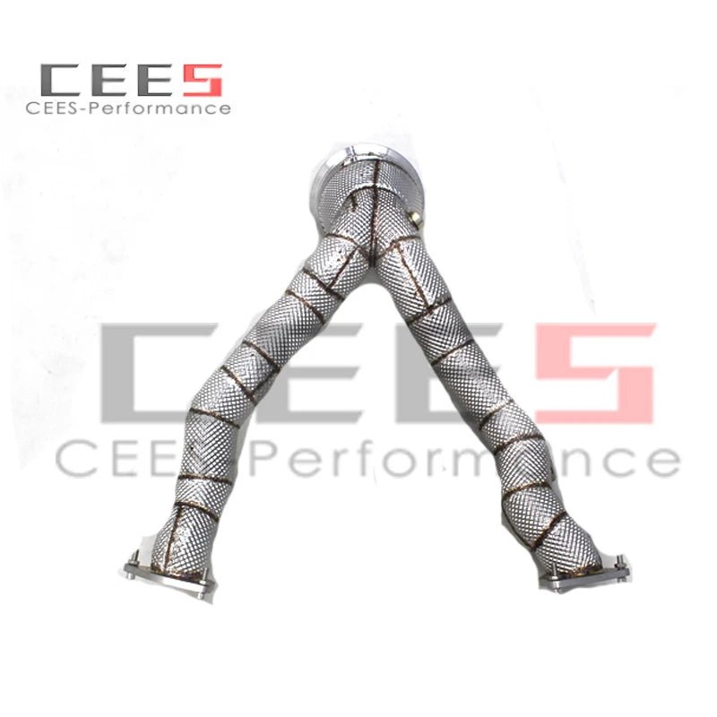 CEES Downpipe For Porsche Macan 3.0T/2.9T 2018-2023  Exhaust Downpipe with OPF/GPF Catless downpipe without catalyst