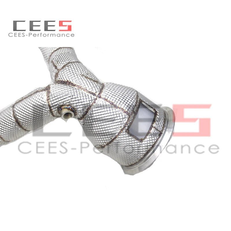 CEES Downpipe For Porsche Macan 3.0T/2.9T 2018-2023  Exhaust Downpipe with OPF/GPF Catless downpipe without catalyst