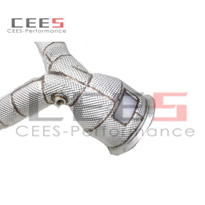 CEES Downpipe For Porsche Macan 3.0T/2.9T 2018-2023  Exhaust Downpipe with OPF/GPF Catless downpipe without catalyst