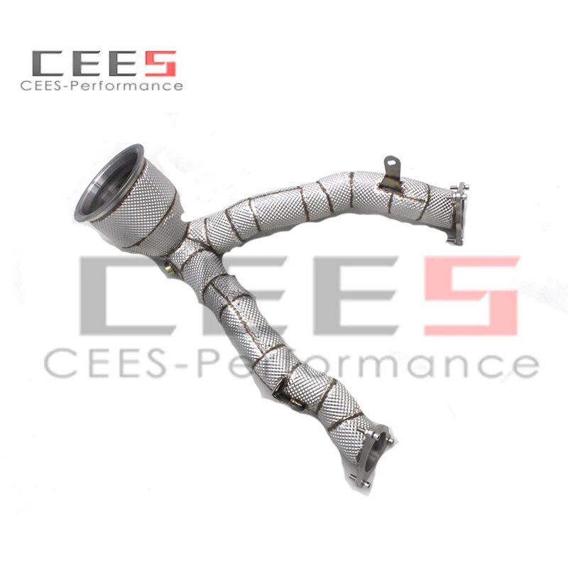 CEES Downpipe For Porsche Macan 3.0T/2.9T 2018-2023  Exhaust Downpipe with OPF/GPF Catless downpipe without catalyst