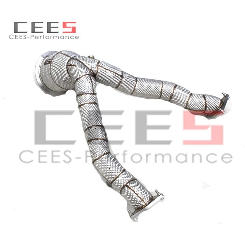 CEES Downpipe For Porsche Macan 3.0T/2.9T 2018-2023  Exhaust Downpipe with OPF/GPF Catless downpipe without catalyst