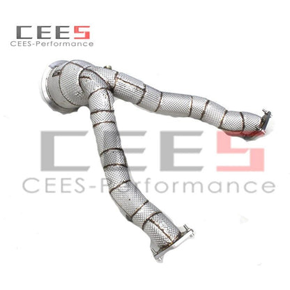 CEES Downpipe For Porsche Macan 3.0T/2.9T 2018-2023  Exhaust Downpipe with OPF/GPF Catless downpipe without catalyst