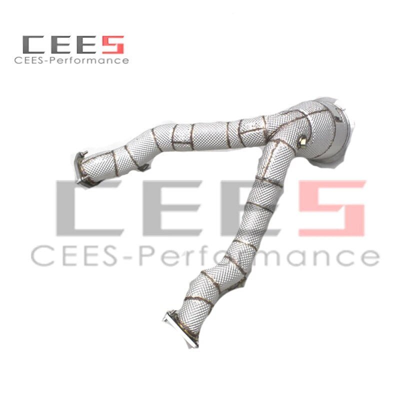 CEES Downpipe For Porsche Macan 3.0T/2.9T 2018-2023  Exhaust Downpipe with OPF/GPF Catless downpipe without catalyst