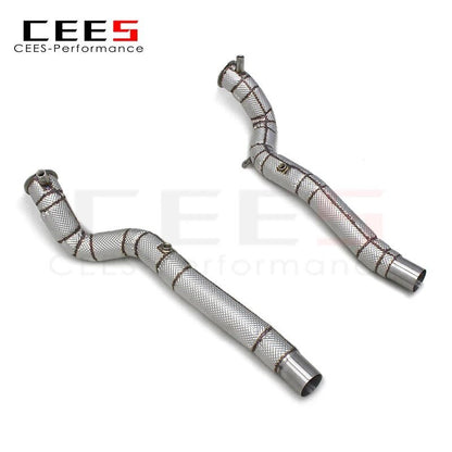 CEES Downpipe With Heat Shield For Ferrari California T 3.9T 2012-2018  Downpipe without catalyst Car Exhaust Pipe