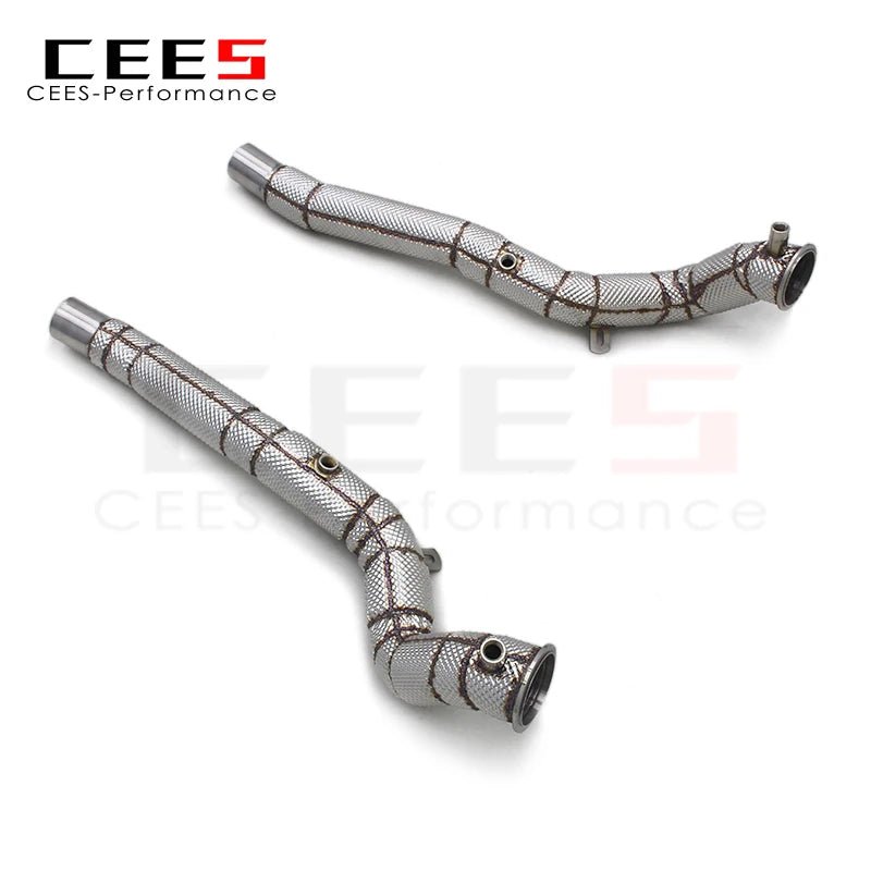 CEES Downpipe With Heat Shield For Ferrari California T 3.9T 2012-2018  Downpipe without catalyst Car Exhaust Pipe