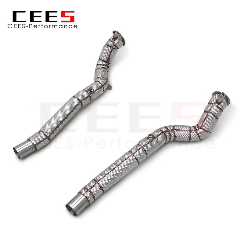CEES Downpipe With Heat Shield For Ferrari California T 3.9T 2012-2018  Downpipe without catalyst Car Exhaust Pipe