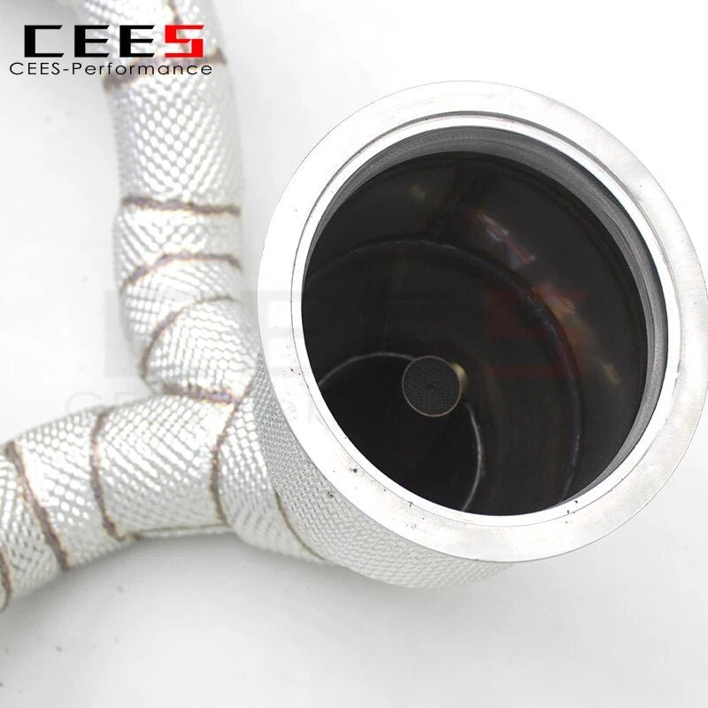 CEES Downpipe for AUDI A6/A7 C8 3.0T 2019-2022 Catless Downpipe Performance Catalytic Converter Without Catalyst Exhaust System