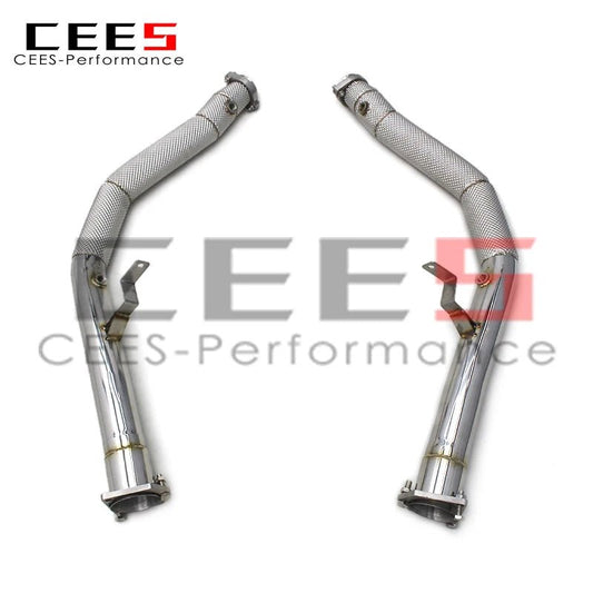 CEES Downpipe without catalyst For Maserati Ghibli 3.0T 2020-2023 Catless Exhasut Downpipe with OPF Exhaust Pipes