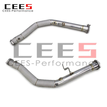 CEES Downpipe without catalyst For Maserati Ghibli 3.0T 2020-2023 Catless Exhasut Downpipe with OPF Exhaust Pipes