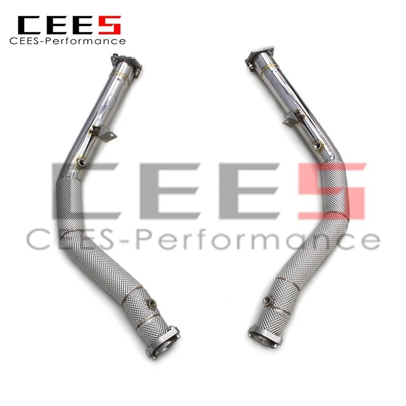 CEES Downpipe without catalyst For Maserati Ghibli 3.0T 2020-2023 Catless Exhasut Downpipe with OPF Exhaust Pipes